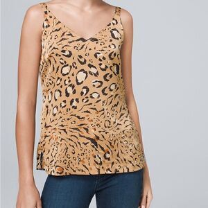 NWT WHITE HOUSE BLACK MARKET Leopard Tank Top